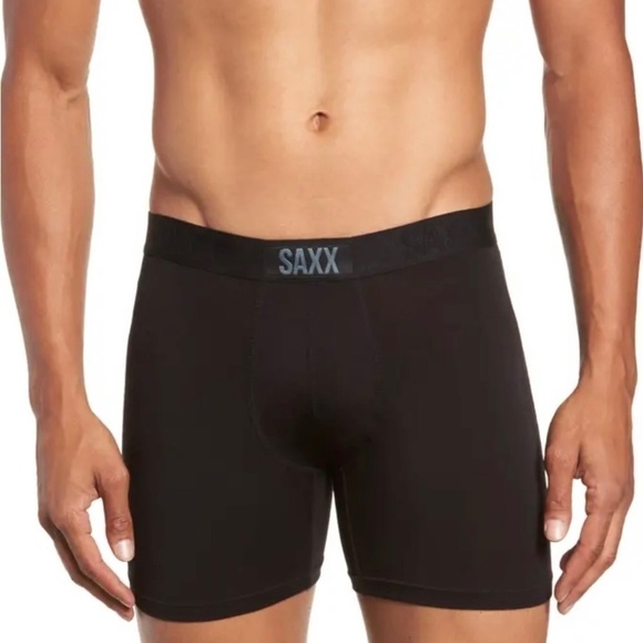 NEW..!!! SAXX ULTRA BOXER BRIEF MEN’S UNDERWEAR 2-PACK - BLACK/BLACK SZ - SMALL - Picture 1 of 11